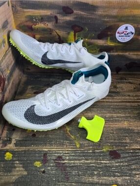 Nike Zoom Superfly Elite 2 Track Spikes White Spruce Men’s Sz 7.5 FZ9662-100 New